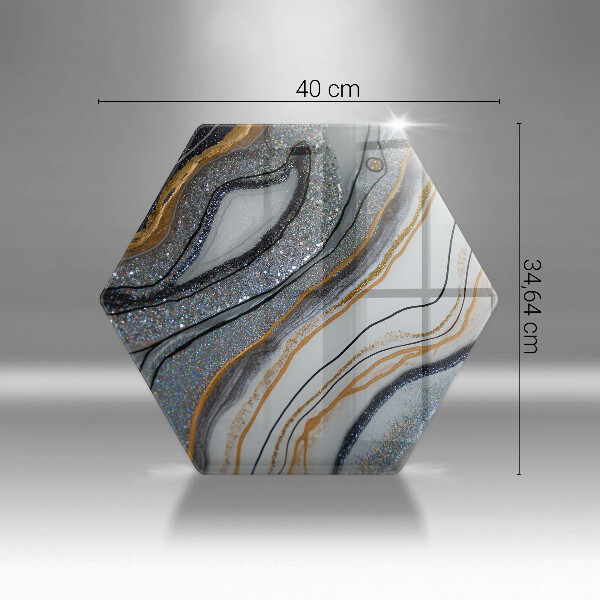 Tábua para corte pedra com ouro