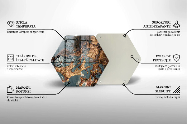 Tábua cozinha Estrutura de rocha dourada