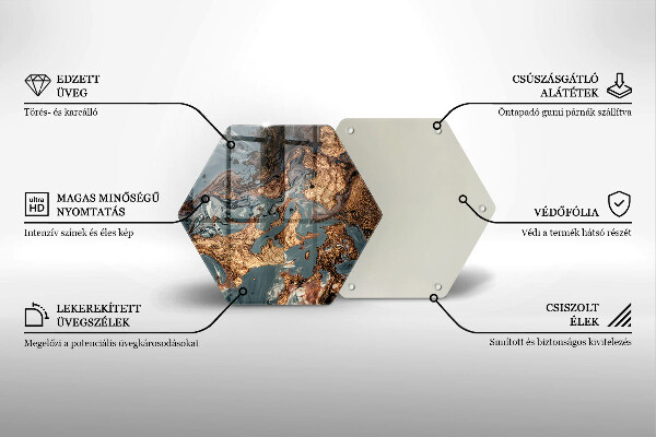 Tábua cozinha Estrutura de rocha dourada
