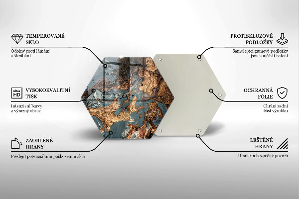 Tábua cozinha Estrutura de rocha dourada