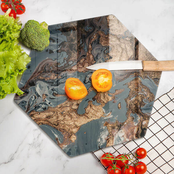 Tábua cozinha Estrutura de rocha dourada