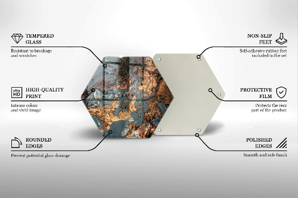 Tábua cozinha Estrutura de rocha dourada