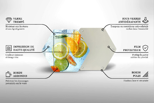 Tábua corte Água cítrica suculenta