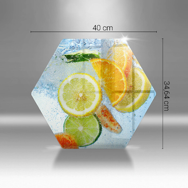 Tábua corte Água cítrica suculenta