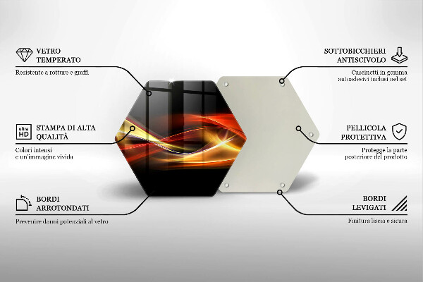 Tábua para cozinha Fumaça e luz abstratas