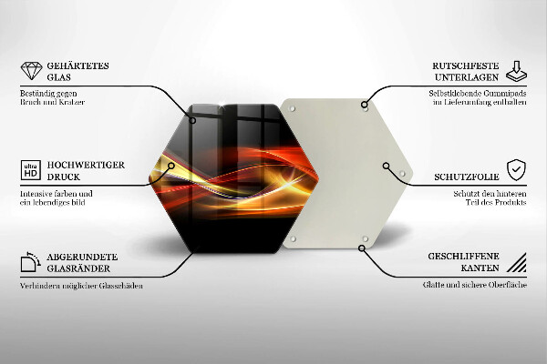 Tábua para cozinha Fumaça e luz abstratas