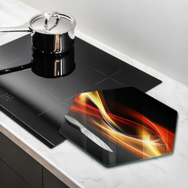 Tábua para cozinha Fumaça e luz abstratas