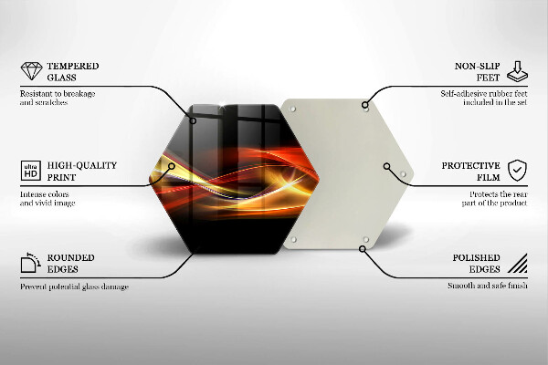 Tábua para cozinha Fumaça e luz abstratas