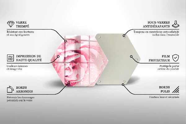 Tábua para corte Gotas de orvalho e flor de rosa