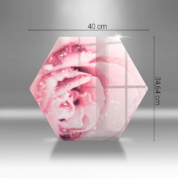 Tábua para corte Gotas de orvalho e flor de rosa