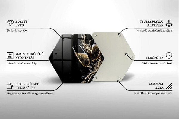 Tábua para cozinha Taças de champanhe