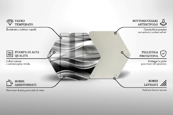 Tábua de corte Linhas suaves de abstração