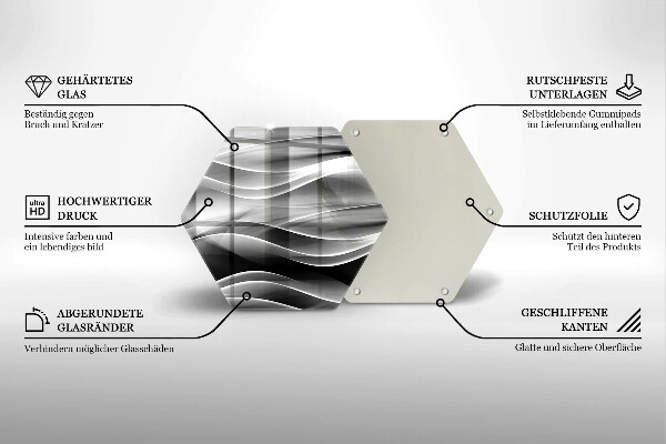Tábua de corte Linhas suaves de abstração