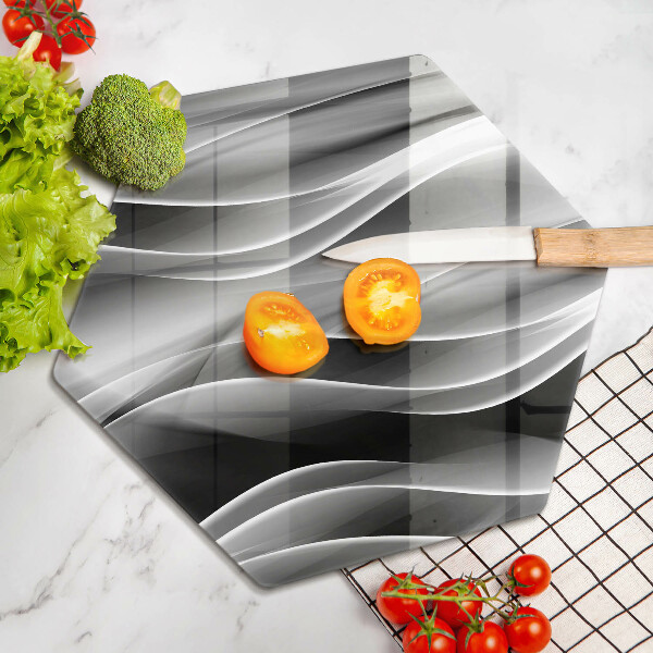 Tábua de corte Linhas suaves de abstração