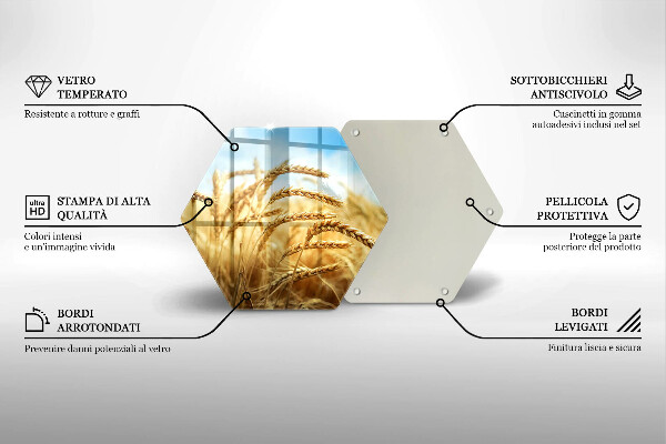 Tábua para corte Espigas de grãos no campo