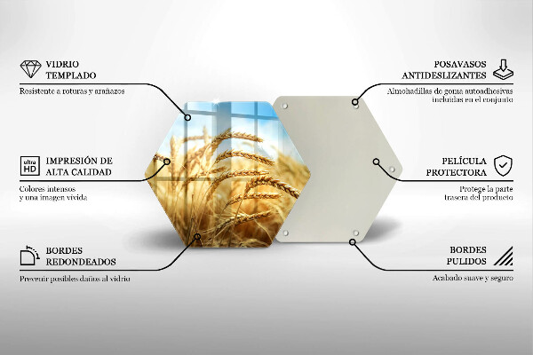 Tábua para corte Espigas de grãos no campo