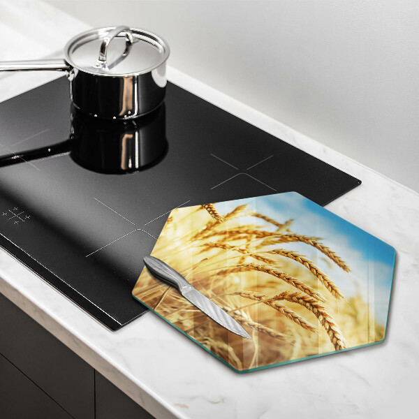 Tábua para corte Espigas de grãos no campo