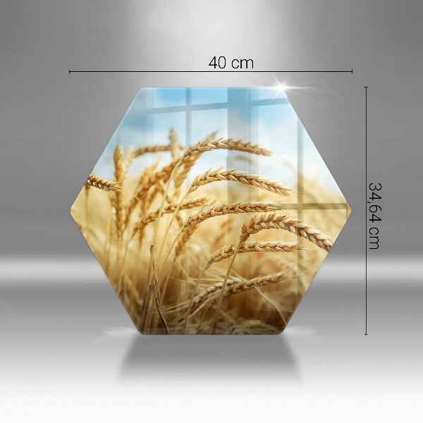 Tábua para corte Espigas de grãos no campo