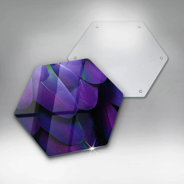 Tábua de vidro Penas de neon