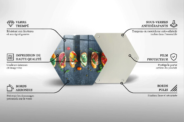 Tábua para cozinha Sanduíches coloridos