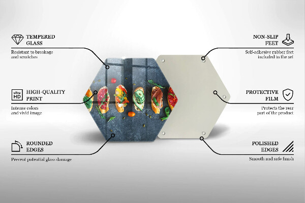 Tábua para cozinha Sanduíches coloridos