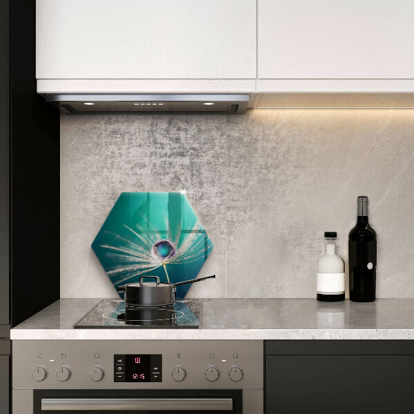 Tábua de vidro Orvalho em um dente-de-leão