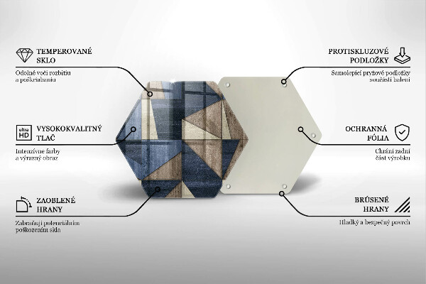 Tábua de corte de vidro Abstração geométrica