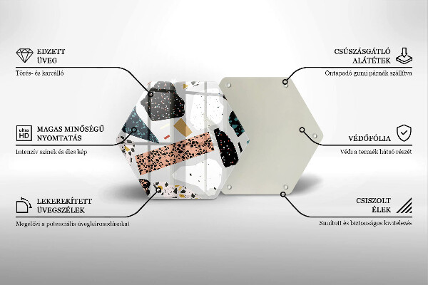 Tábua de corte de vidro Pedra de porcelana