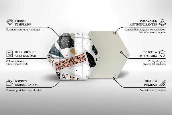 Tábua de corte de vidro Pedra de porcelana