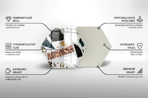 Tábua de corte de vidro Pedra de porcelana