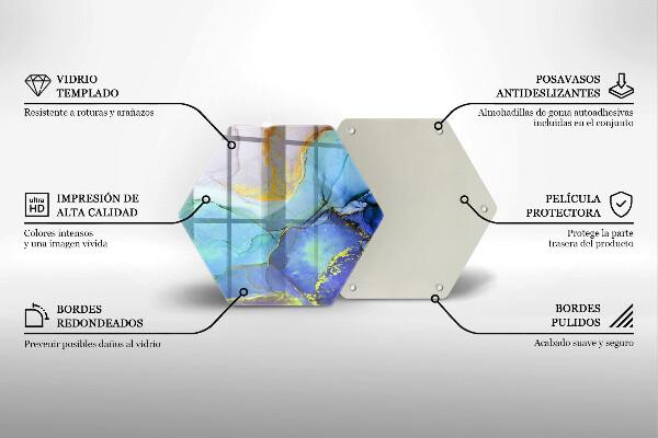 Tábua de cortar alimentos Ouro em pedra rachada