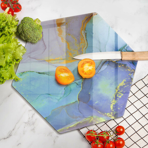 Tábua de cortar alimentos Ouro em pedra rachada