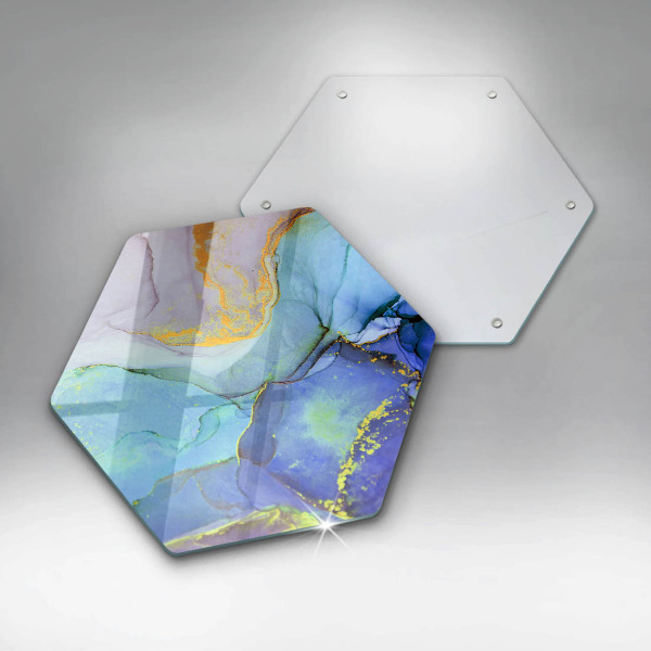 Tábua de cortar alimentos Ouro em pedra rachada