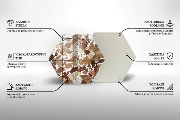 Tábua de corte Pontos decorativos de pedra