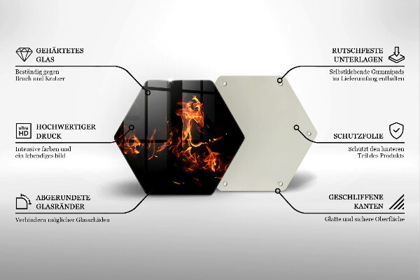 Tábua para corte Fogo, chama viva