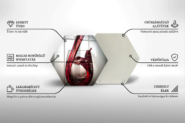 Tábua de corte Um copo e vinho tinto