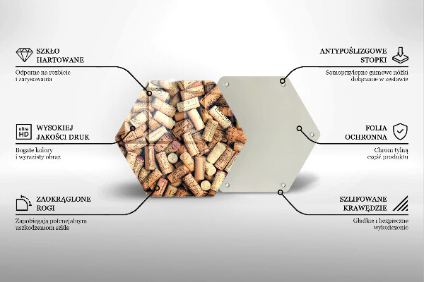 Tábua para corte Padrão de rolhas de vinho
