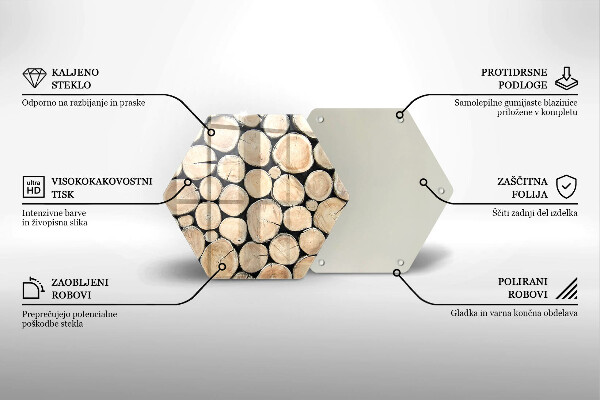 Tábua cozinha Troncos de árvores de madeira