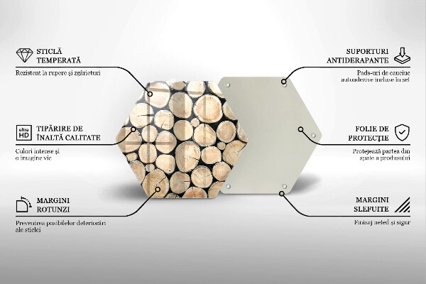 Tábua cozinha Troncos de árvores de madeira