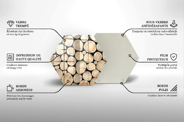 Tábua cozinha Troncos de árvores de madeira