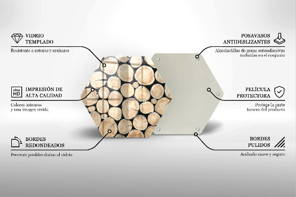 Tábua cozinha Troncos de árvores de madeira