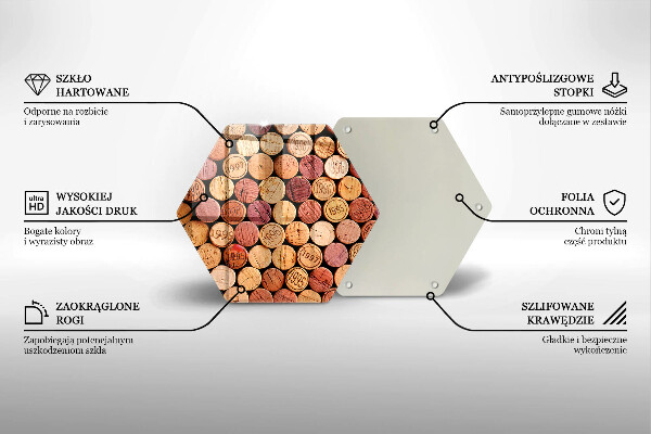 Tábua de cortar alimentos Padrão de rolhas de vinho