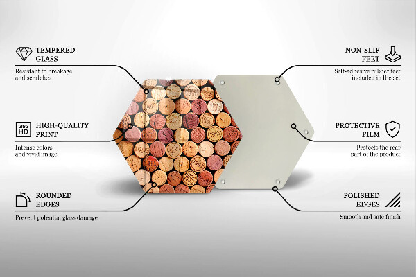 Tábua de cortar alimentos Padrão de rolhas de vinho