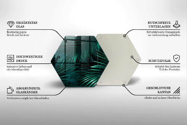 Tábua de cortar alimentos Folhas selvagens da selva