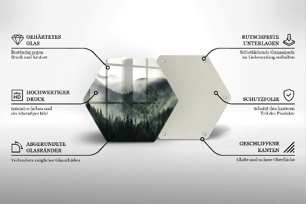 Tábua para corte Paisagem de floresta e neblina