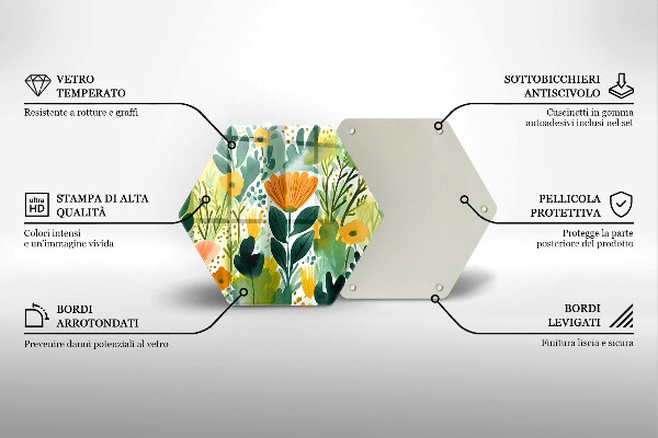 Tábua corte Flores pintadas