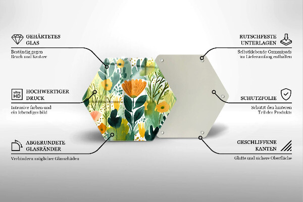 Tábua corte Flores pintadas