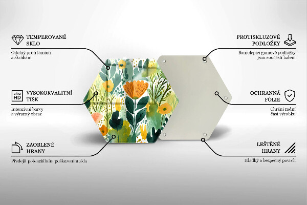 Tábua corte Flores pintadas