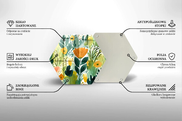 Tábua corte Flores pintadas