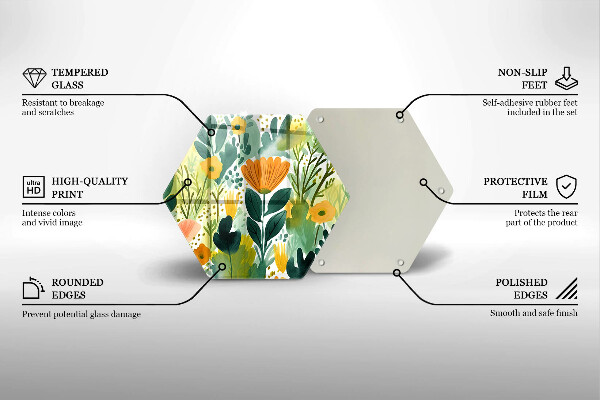 Tábua corte Flores pintadas